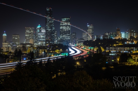Helicopter over Seattle