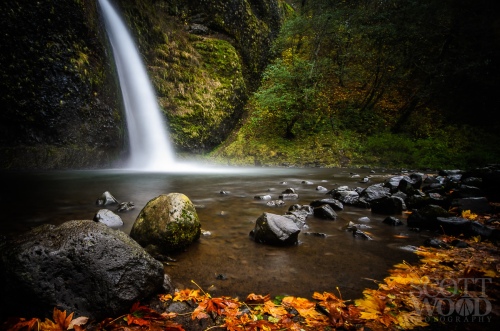 Horsetail Falls in the fall