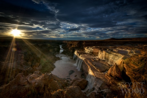 Grand Falls in Golden Light