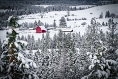 Red Barn Winter Wonderland